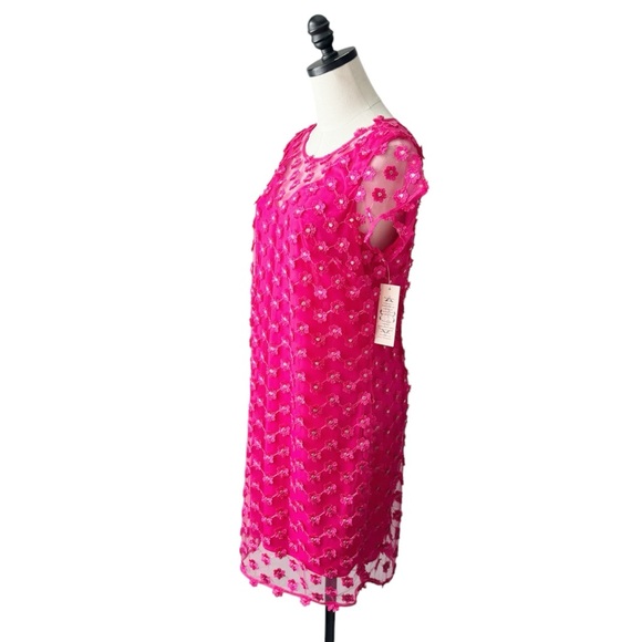 Nanette Lenore Poetic Love Floral Appliqué Illusion Dress | 10 NWT - Picture 4 of 11